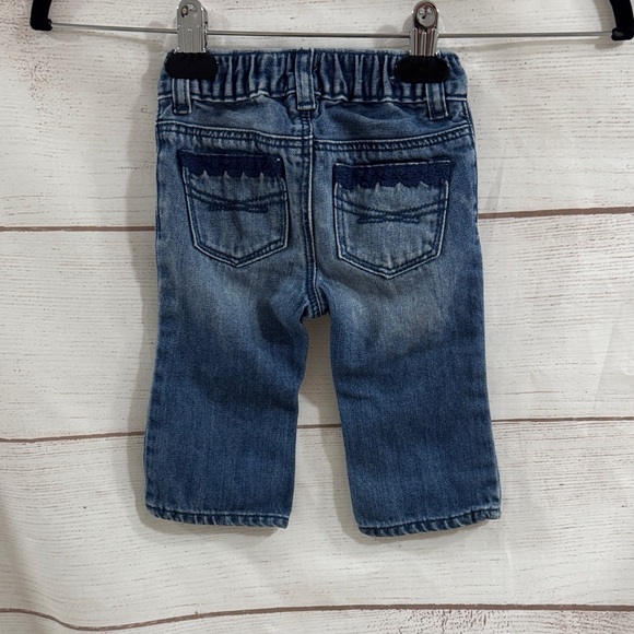 Bundle of 4 Kids Girls Denim Cargo Pants Set Baby Gap, Old Navy size 6-12 month - Picture 7 of 12